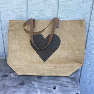 NEW jute TOTE market beach BASKET bag